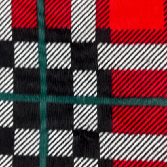 Vintage JP Collections Plaid Duck Scarf Red Green Polyester 45" Square AS IS - Picture 10 of 16